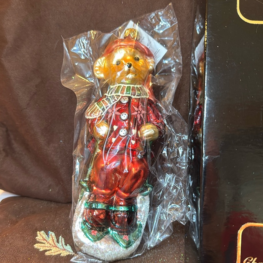 🐈‍⬛ Christopher Radko ornament “Sleddin &  Skiddadlin” Muffy Vandermear